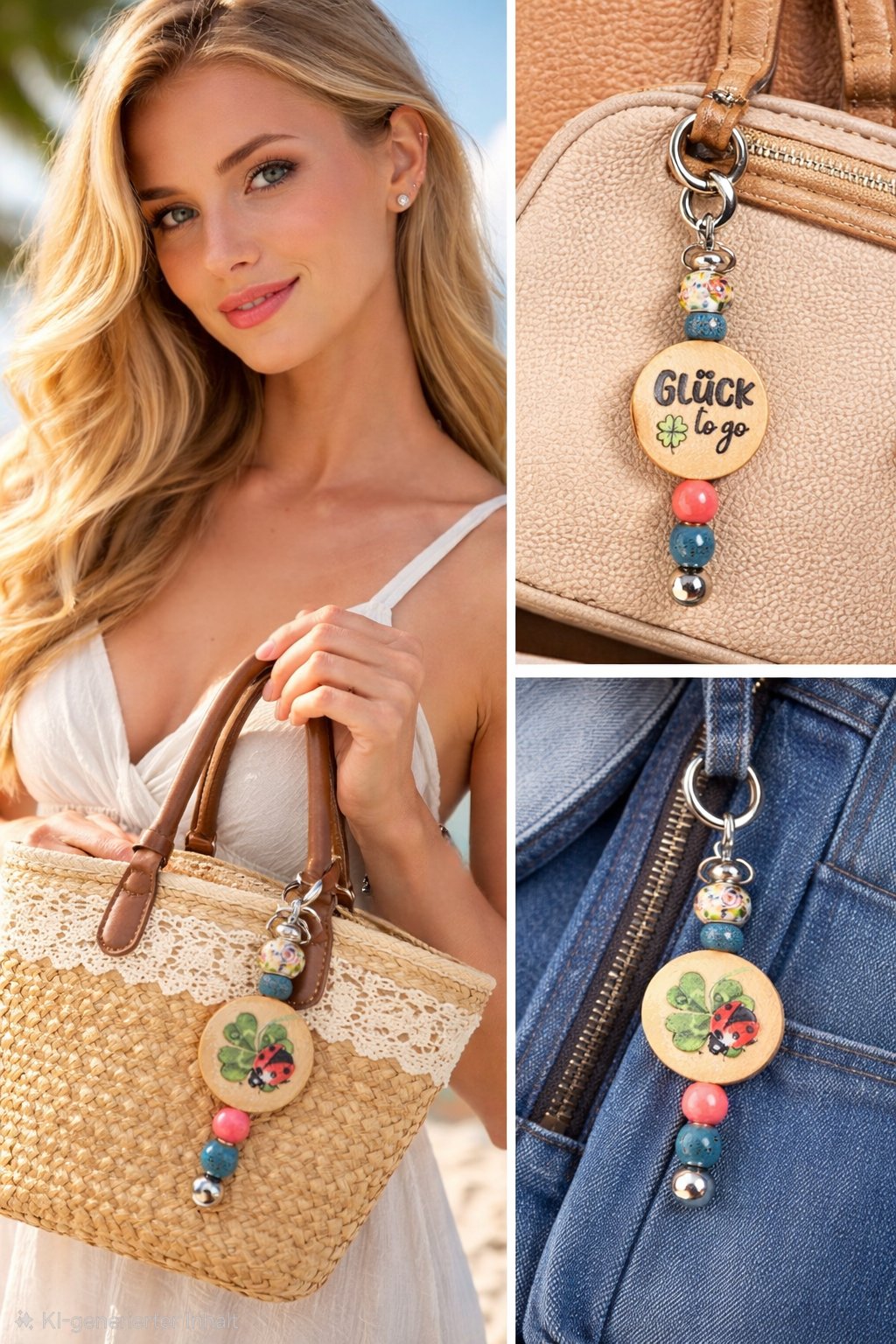 Glück to go Taschenanhänger mit verschiedenen  Motiven