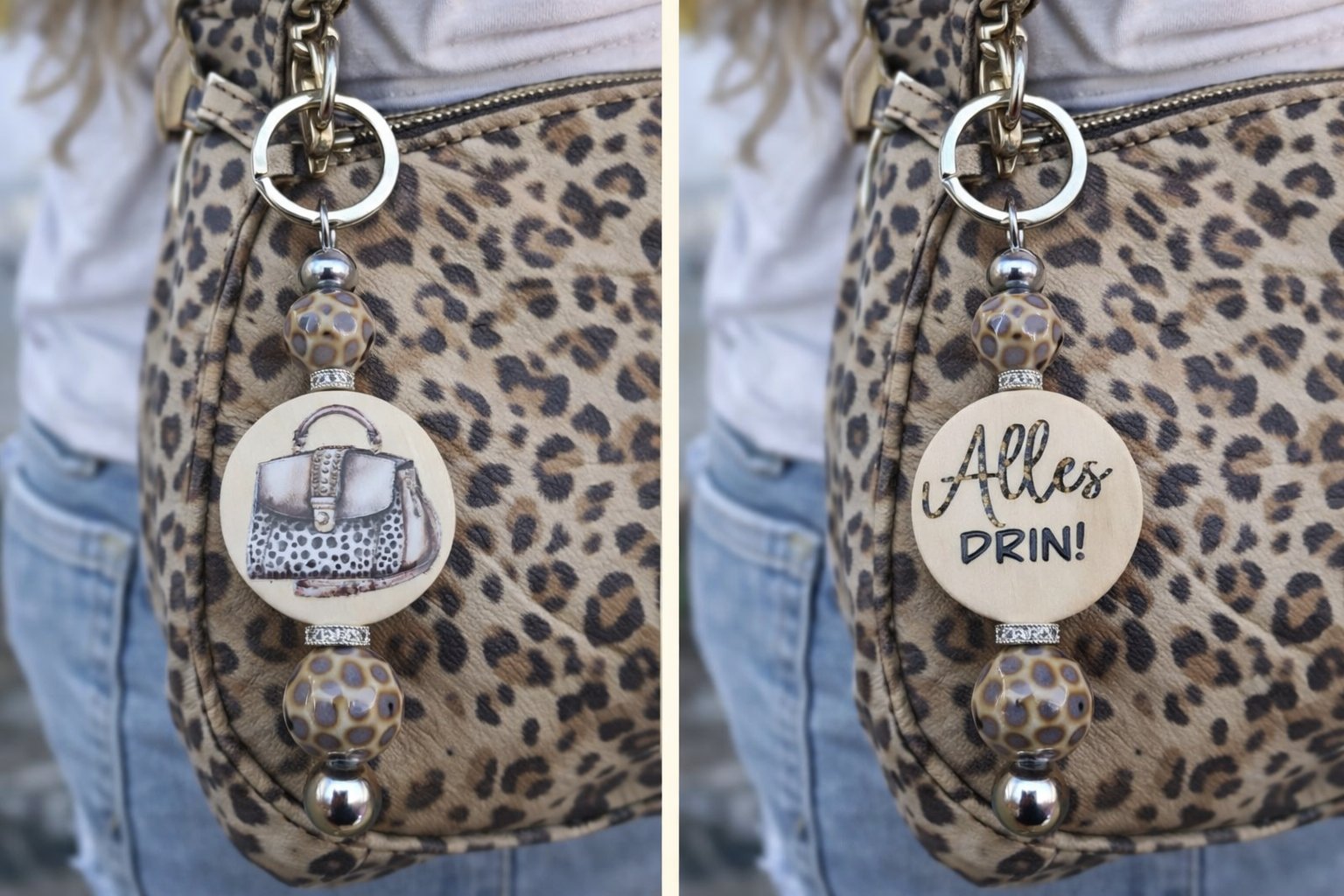 Shopping Taschenanhänger mit Motiv und passenden Texten