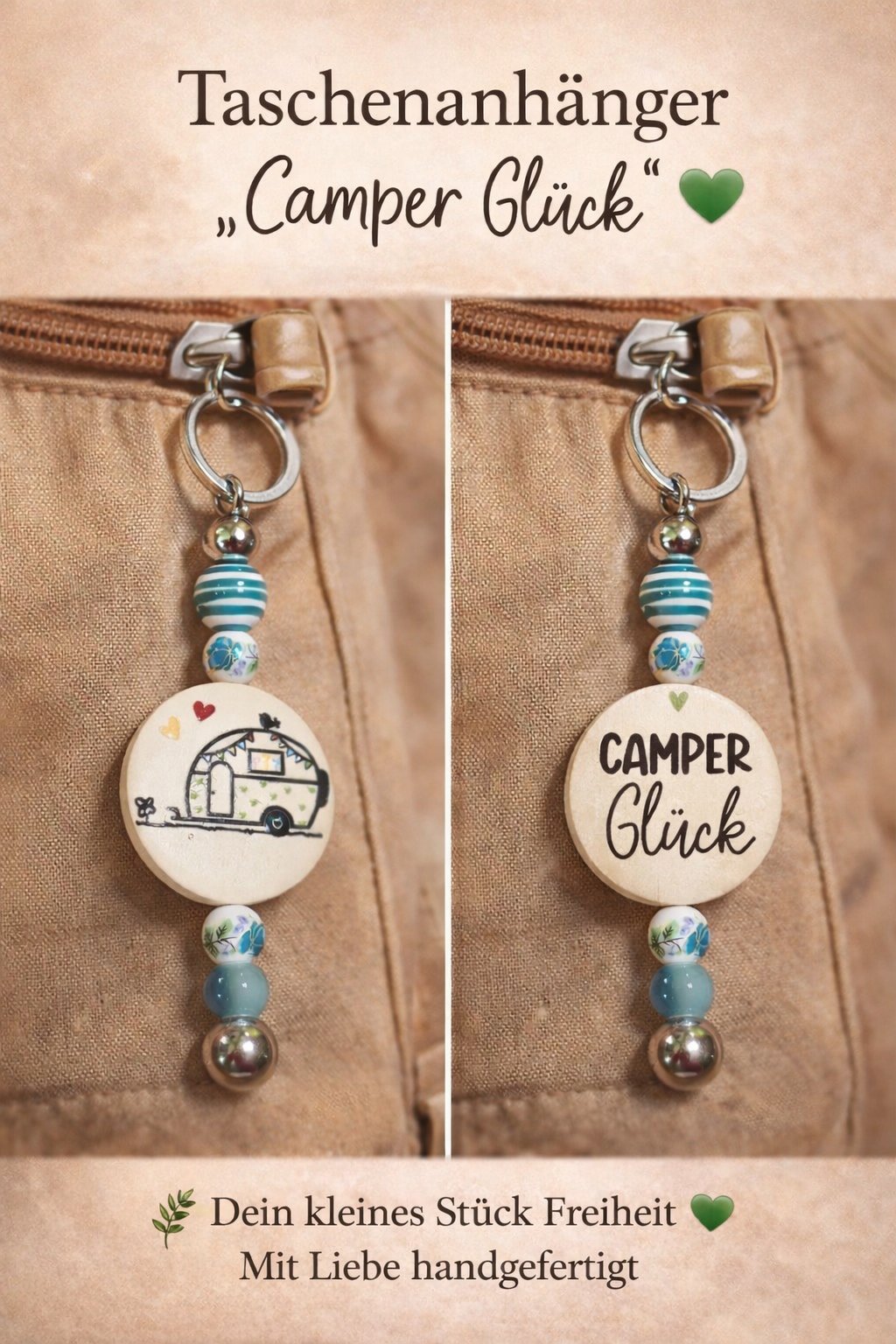 Taschenanhänger Camping