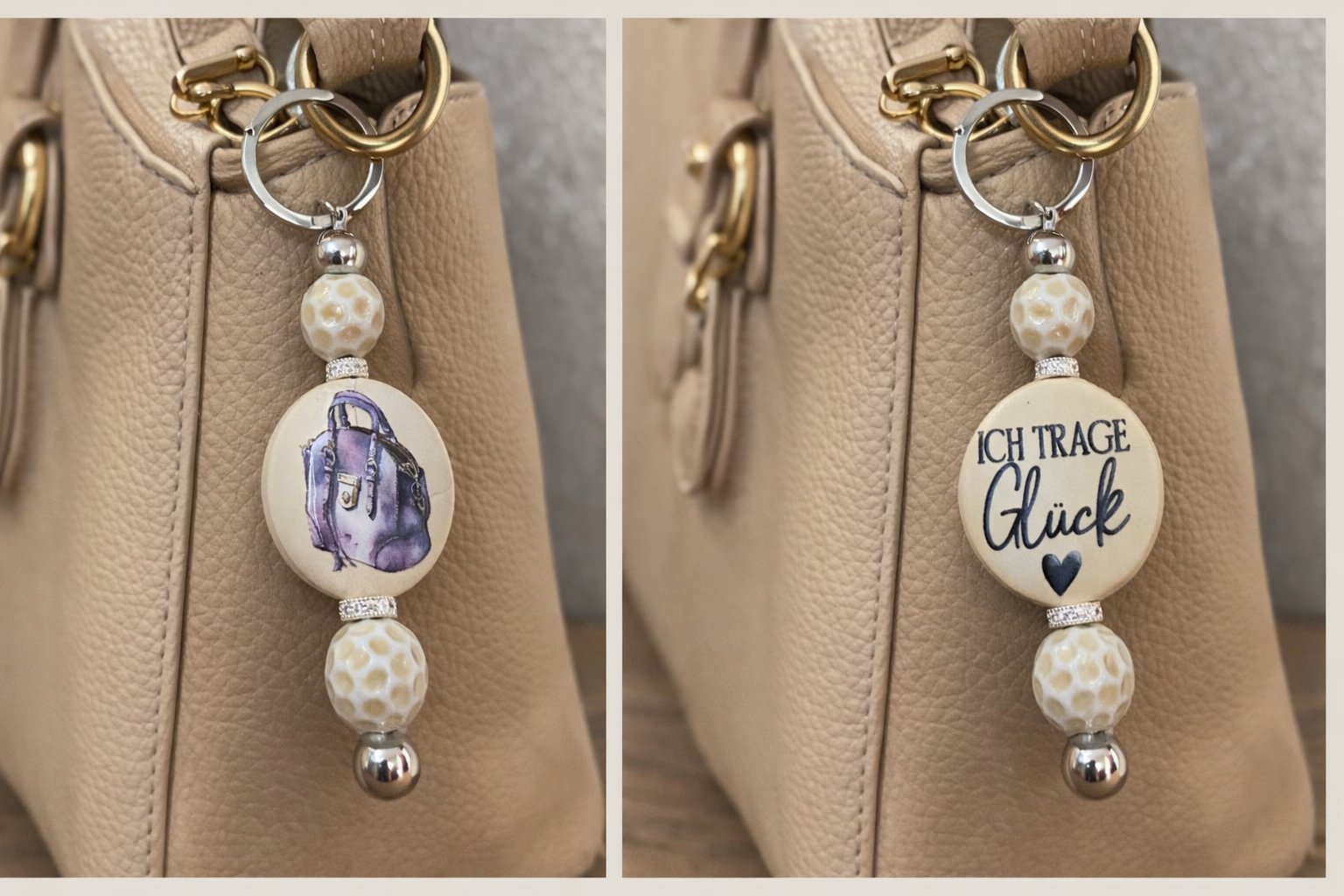 Shopping Taschenanhänger mit Motiv und passenden Texten