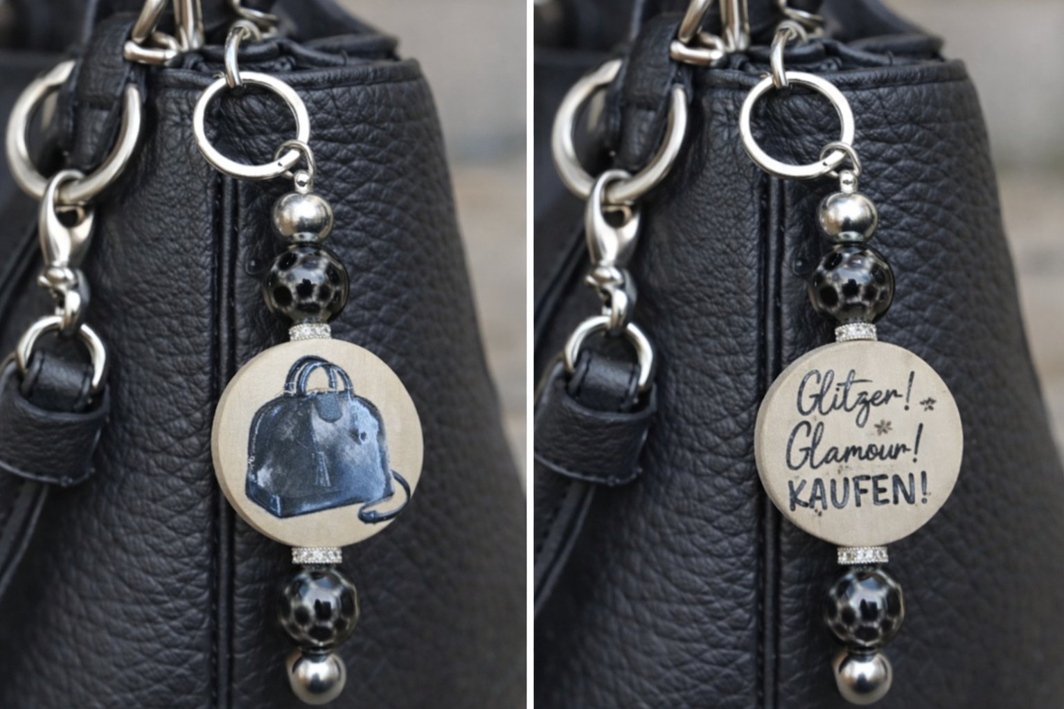 Shopping Taschenanhänger mit Motiv und passenden Texten