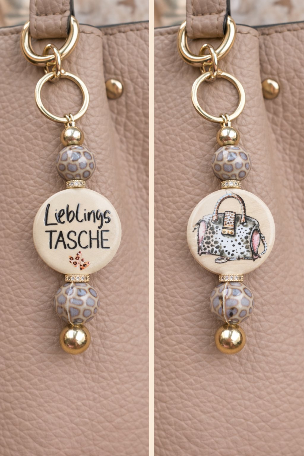 Shopping Taschenanhänger mit Motiv und passenden Texten