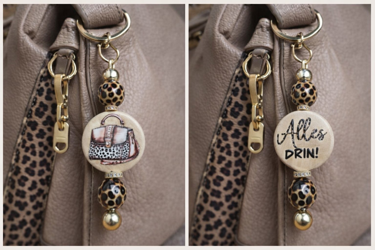 Shopping Taschenanhänger mit Motiv und passenden Texten