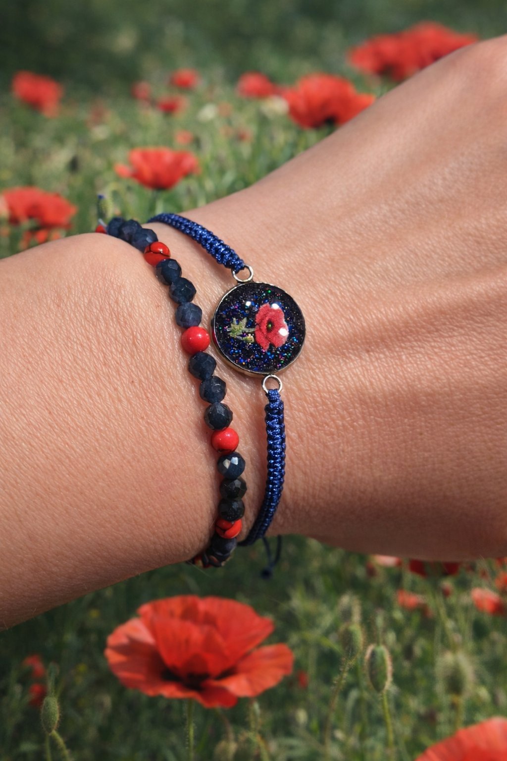 Edelstein und Resin Armbänder