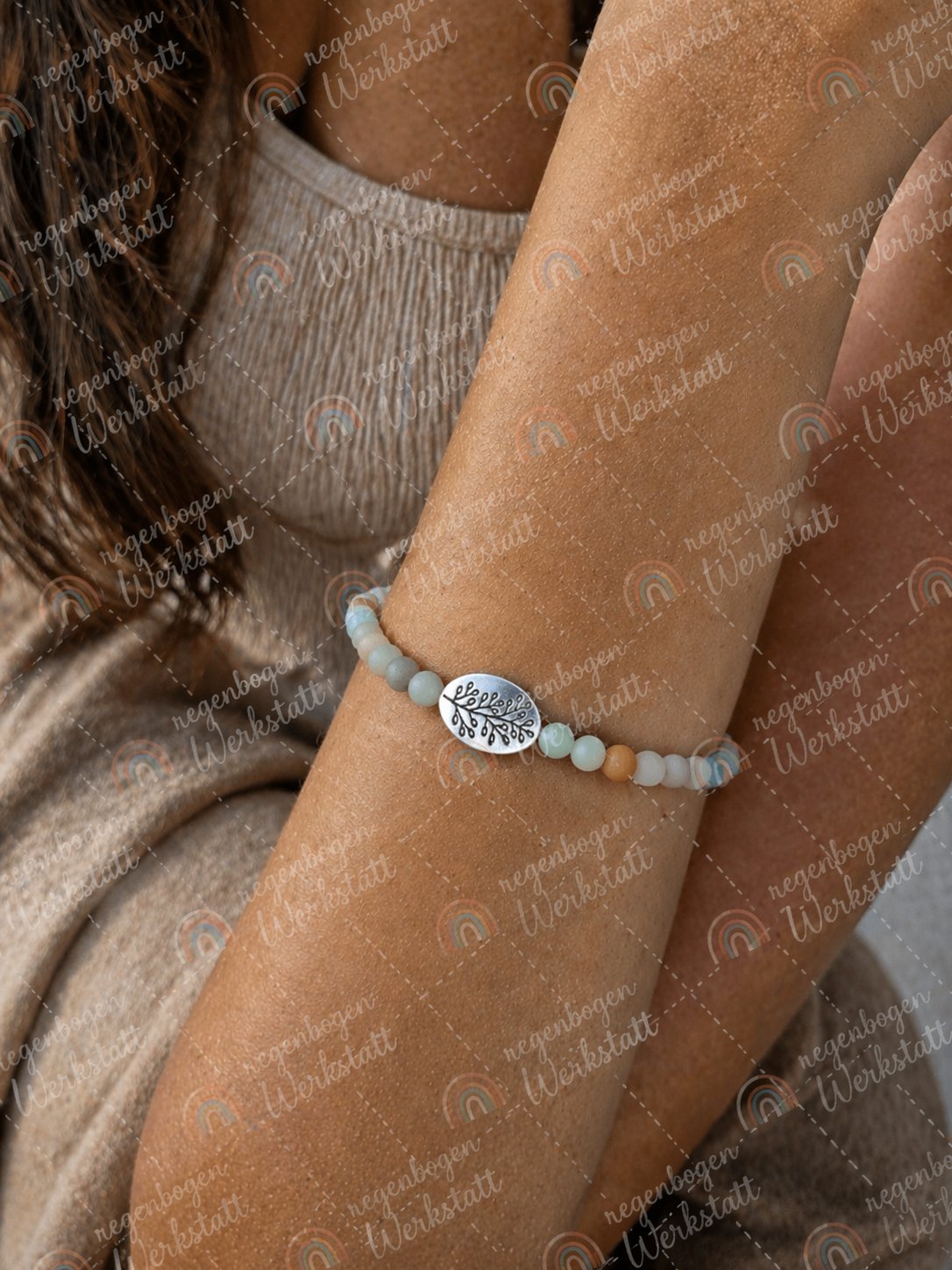 Edelstein und Resin Armbänder