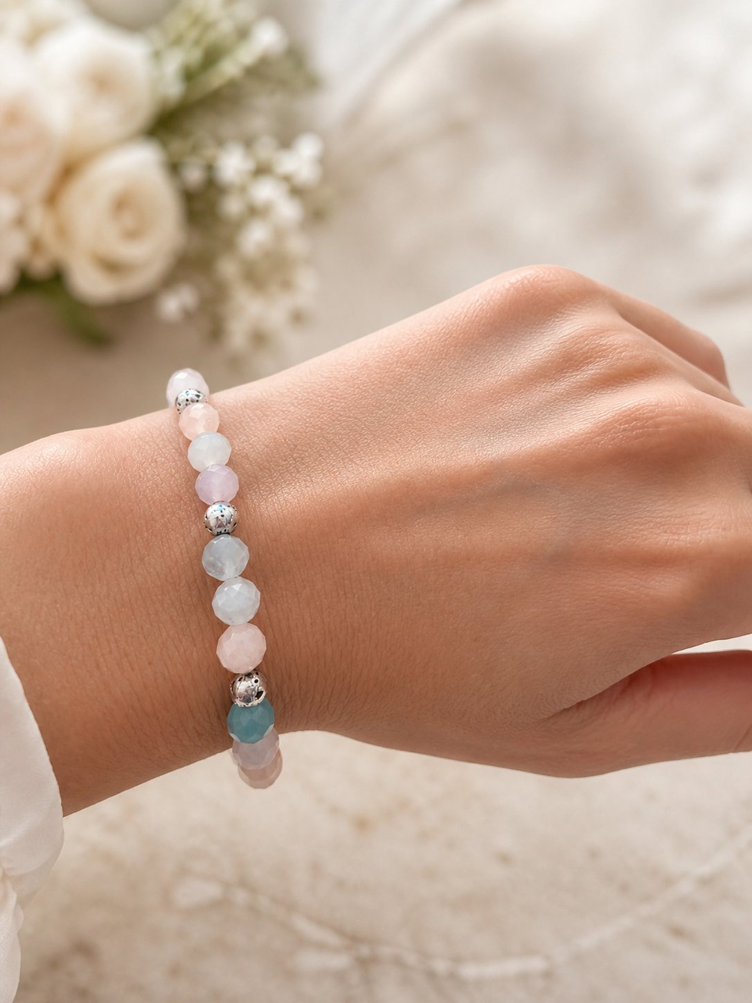 Edelstein und Resin Armbänder