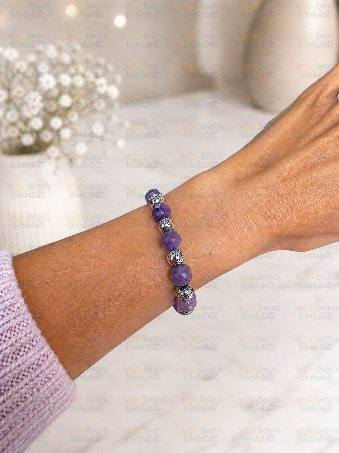 Edelstein und Resin Armbänder