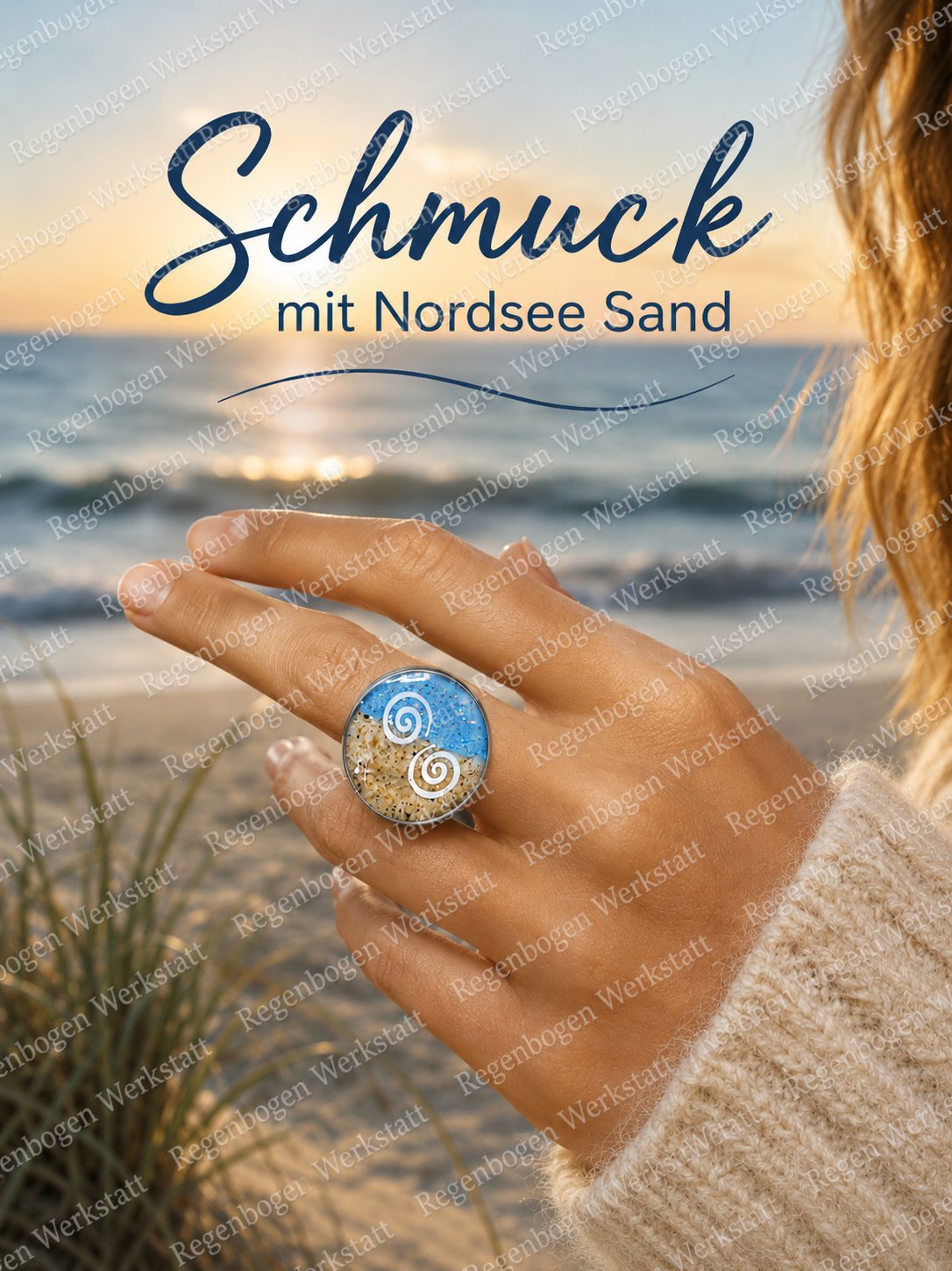 Schmuck mit Resin und Nordsee Sand