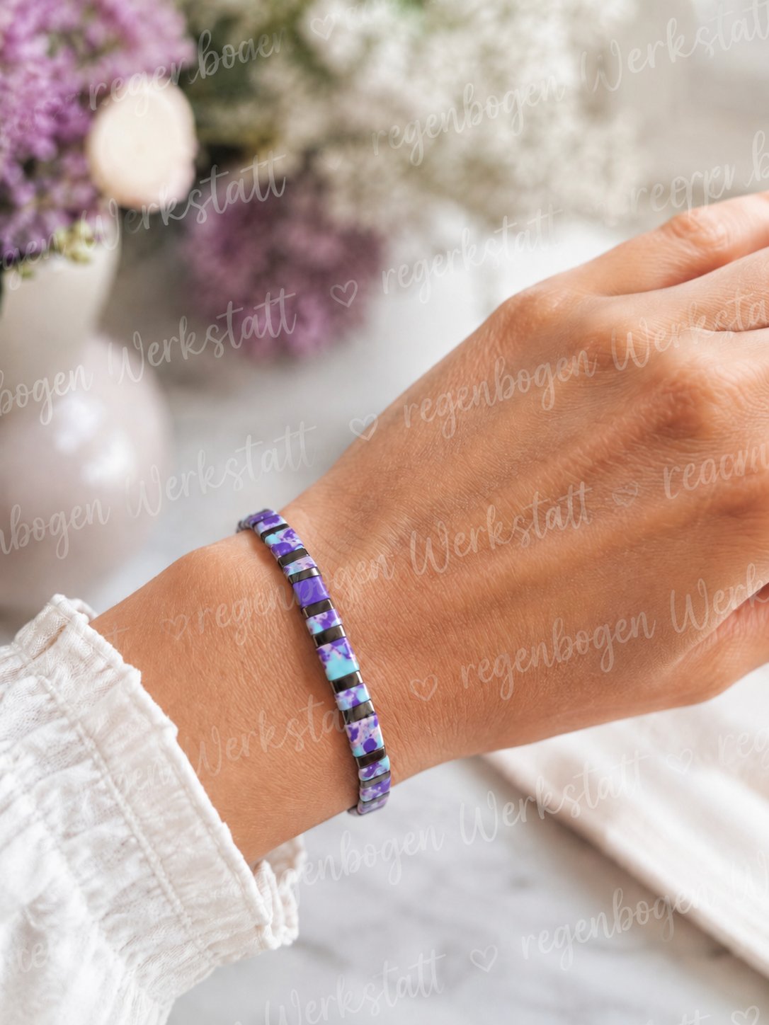 Edelstein und Resin Armbänder