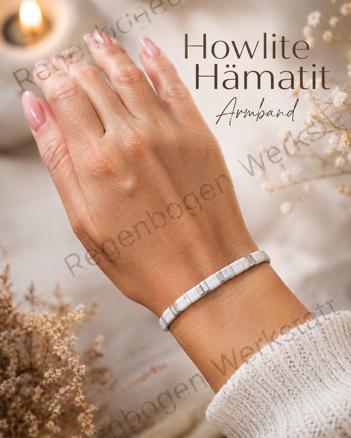Edelstein und Resin Armbänder