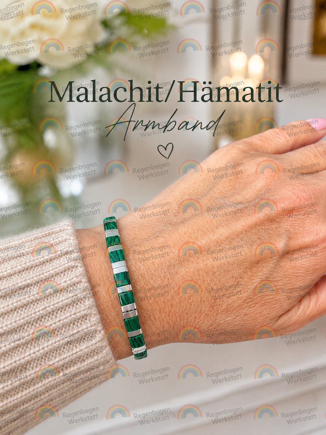 Edelstein und Resin Armbänder
